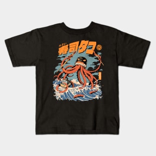 Black The Tako Sushi Kids T-Shirt